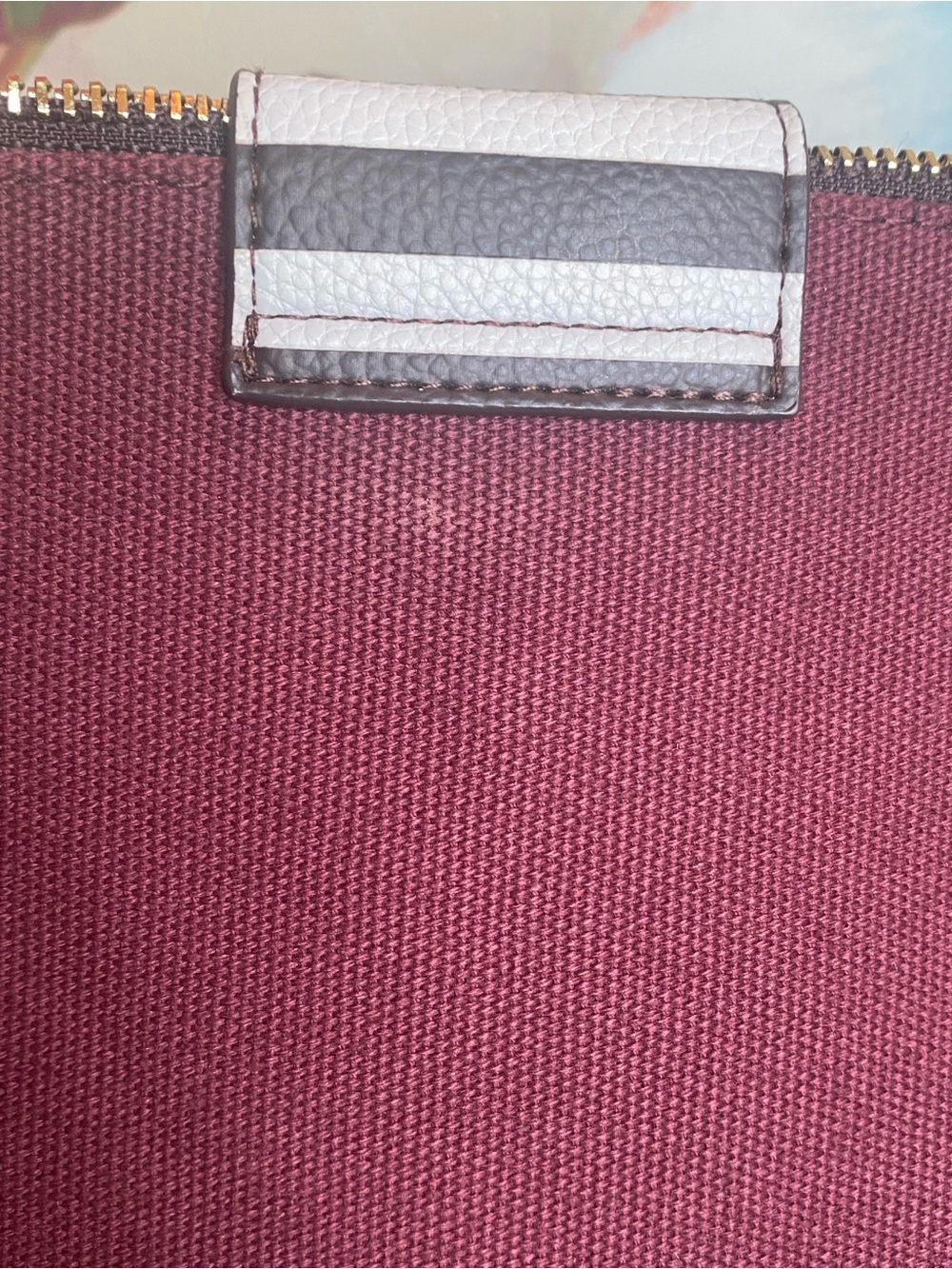 Henri Bendel Burgundy Black Friday Pouch GWP w/Stripe Tab & Bonus Bag w/Tissue - Picture 14 of 16